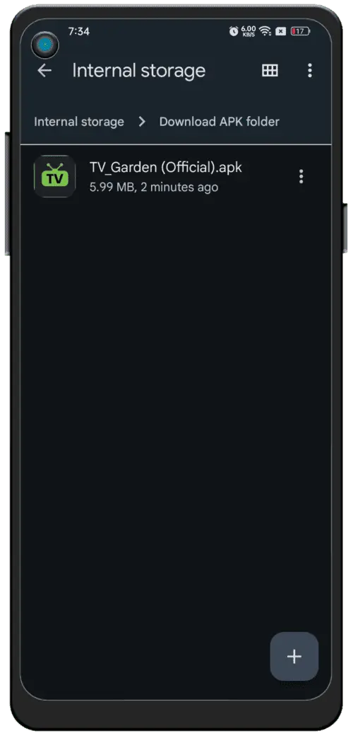 Localiser le fichier APK