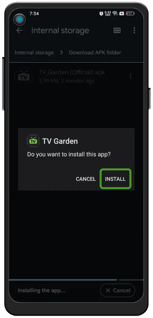 Installer et lancer Live TV
